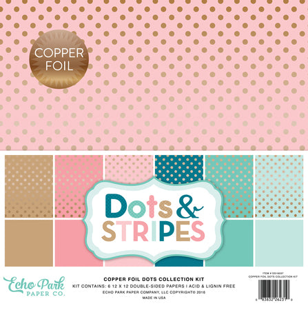 Echo Park Dots & Stripes Copper Foil Collection Kit
