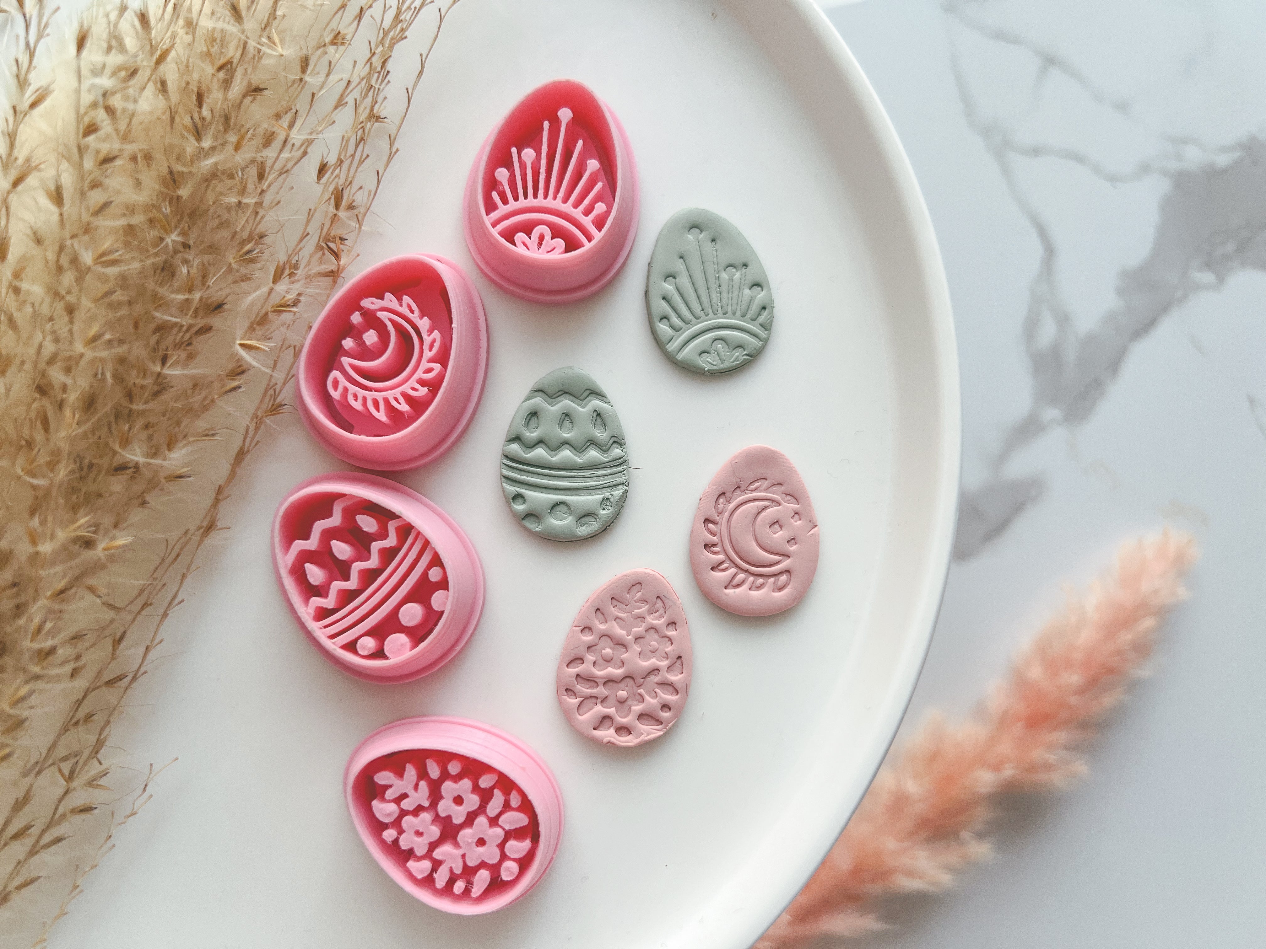 Easter Eggs Shape Collection Polymer Clay  Cutter • Fondant Cutter • Cookie Cutter