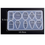 1pc, 169x93mm, Silicone Moulds, Resin Casting Moulds, For UV Resin, Epoxy Resin Jewelry Making, Mixed Geometric Shapes in Clear
