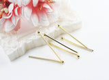 5pcs 27mm 14K Light Gold Plated Brass 1mm thick strong Ball Headpin