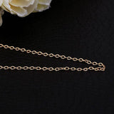 1pc, 18", 18K Gold Plated Tin Alloy Cable Chain Cross Chain Necklace Making, with Lobster Claw Clasps
