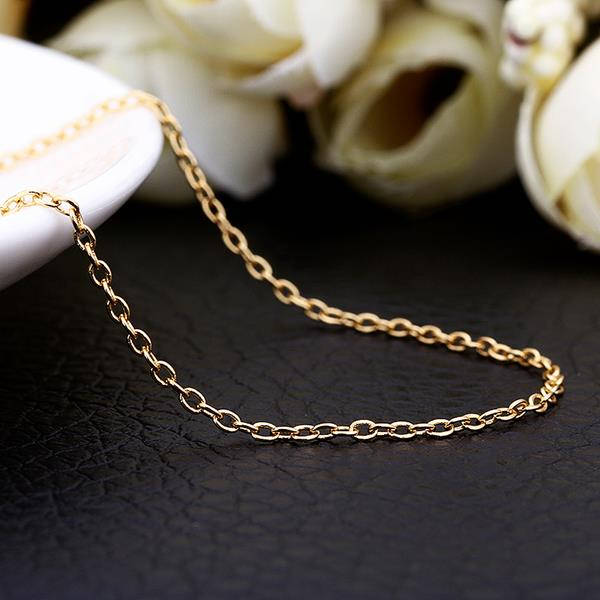 1pc, 18", 18K Gold Plated Tin Alloy Cable Chain Cross Chain Necklace Making, with Lobster Claw Clasps
