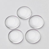 10pcs, 12mm, Transparent Dome Glass Cabochons, Half Round, Clear
