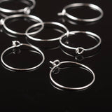 20pcs,  20mm,  Silver Plated Brass Earring Hoops