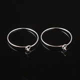 20pcs,  20mm,  Silver Plated Brass Earring Hoops