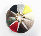 2pcs, 50mm Beautiful Silk Tassel With Gold Cap IV