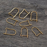 1 Pair (2pcs), 16x10x0.6mm, 18K Gold Plated Sterling Silver Hoop Earring Components in Golden