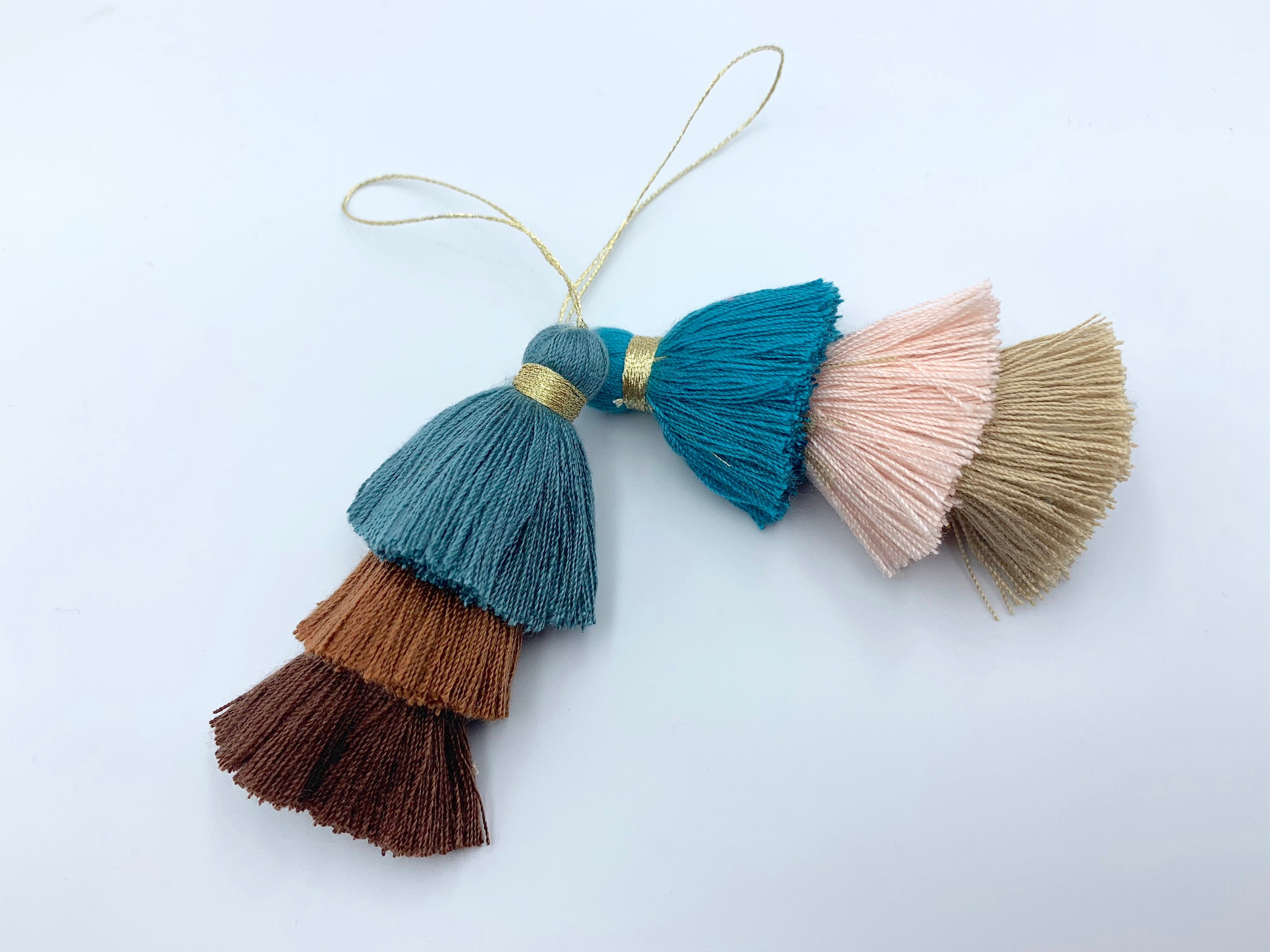 1pc 8cm 3 Layer Multi Coloured Cotton Tassel V