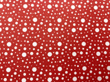 1 sheet, 20x34cm, Synthetic / PU Leather for DIY earring pendants purse or bow in red and white polka dot print