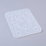 1pc, 156x122x4mm, Pendant Silicone Molds, Resin Casting Molds, For UV Resin, Epoxy Resin Jewelry Making, Geometric Shapes, White