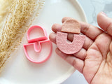 U Dome Set Shape with Heart Donut Shaped Polymer Clay  Cutter • Fondant Cutter • Cookie Cutter