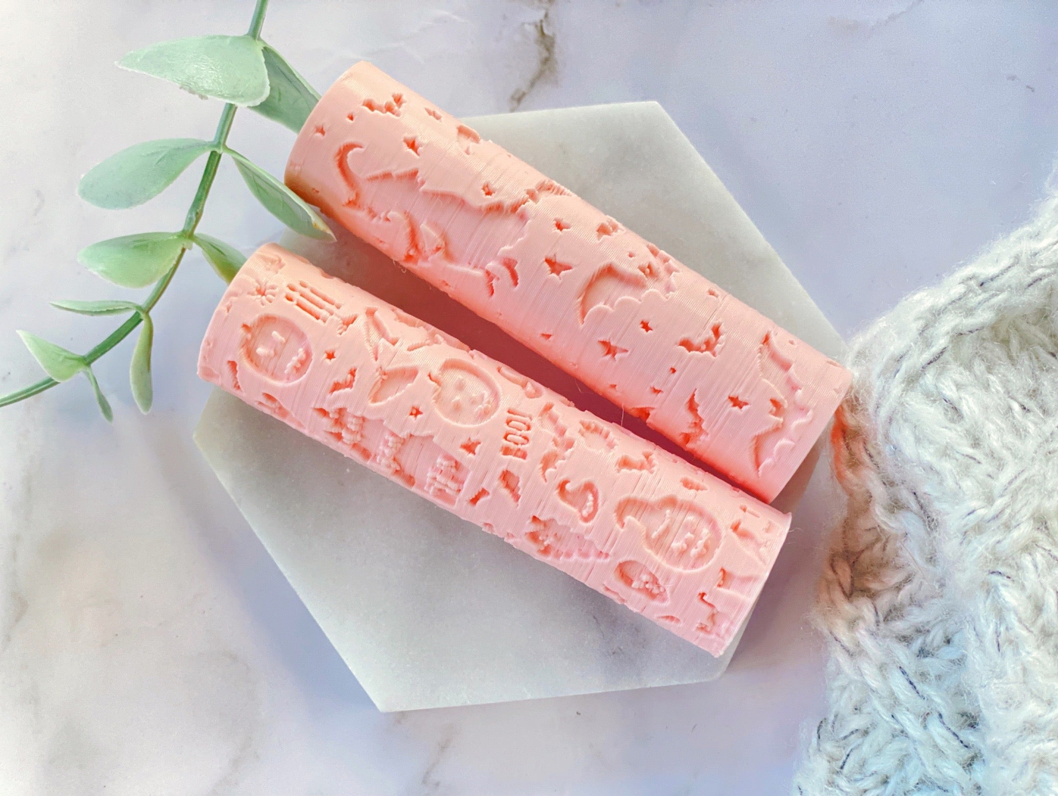 Halloween  Print Texture Roller |  Polymer Clay Roller | Fondant Roller