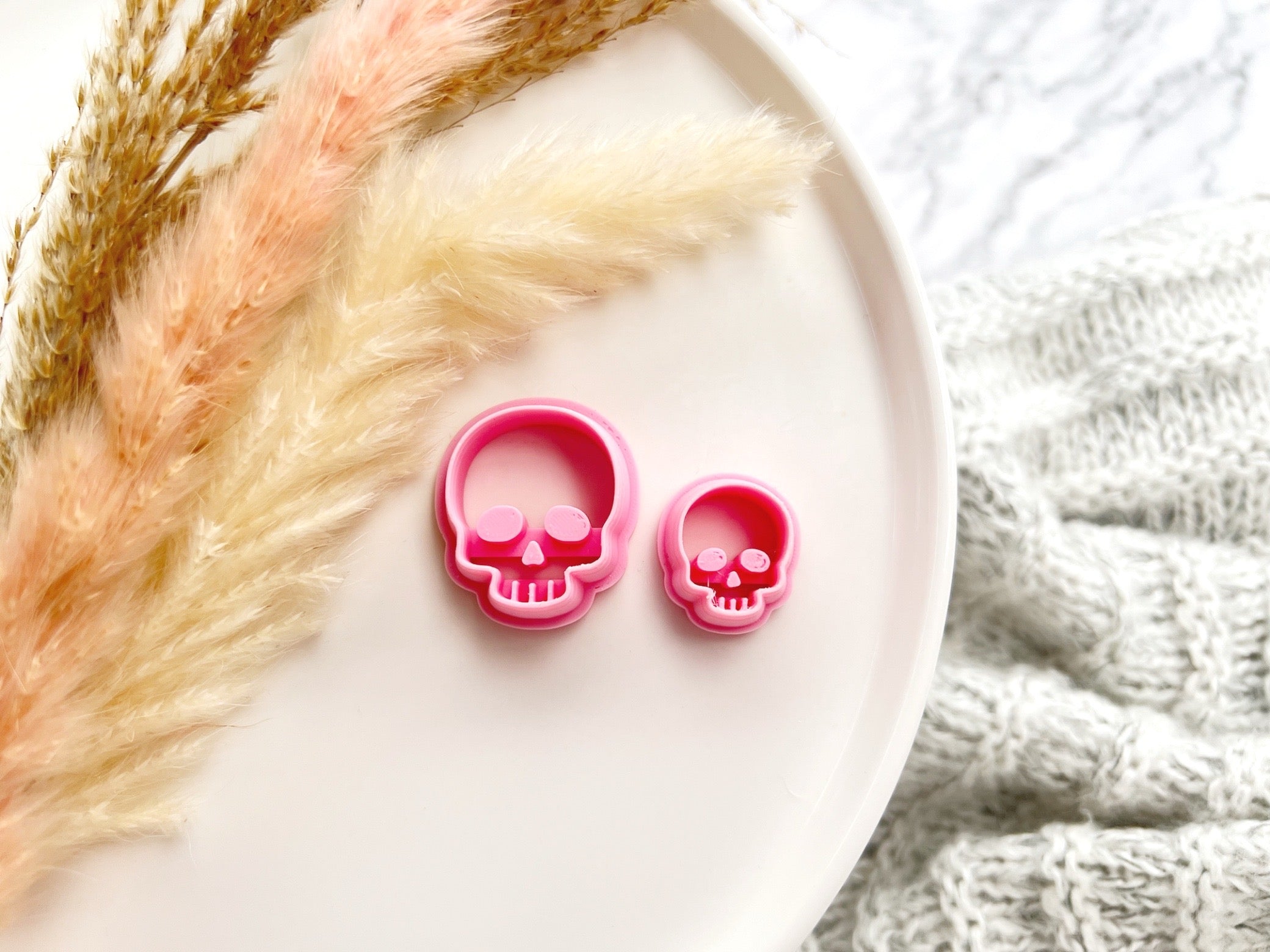 Skull Halloween Shapes Cutter Fall Collection Polymer Clay Cutter • Fondant Cutter • Cookie Cutter