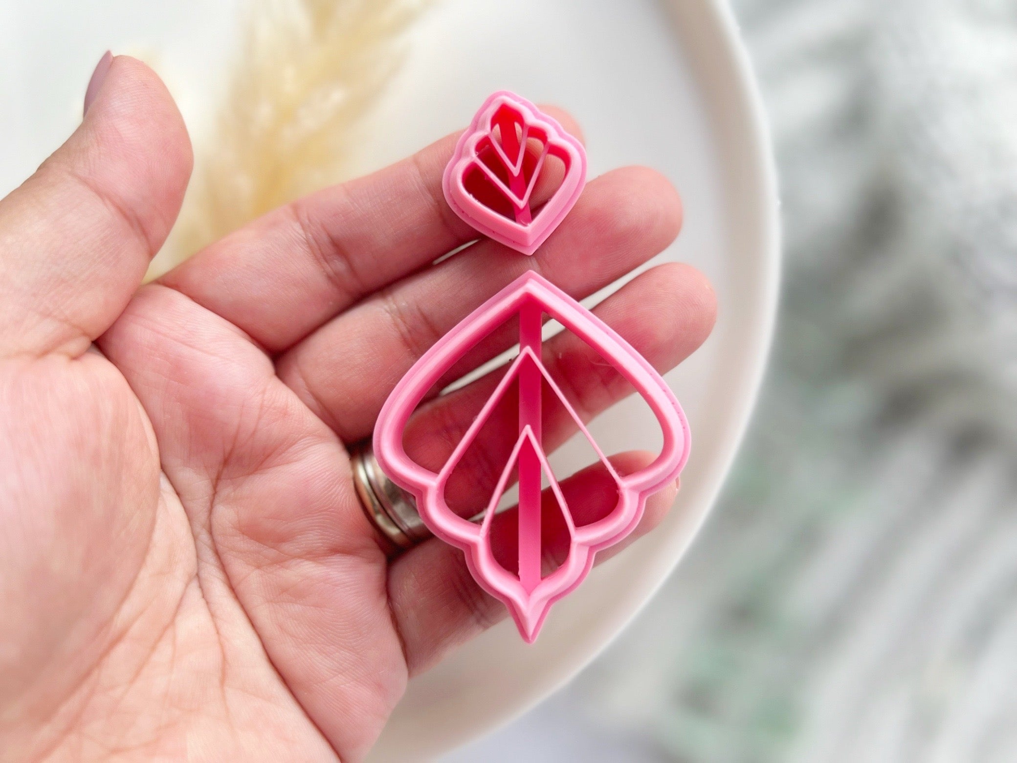 Scallop Drop I Shaped Polymer Clay  Cutter • Fondant Cutter • Cookie Cutter