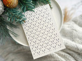 1 Sheet, Approx 13x90cm, Christmas Print Water Decal Image Transfer for Polymer Clay / Ceramics