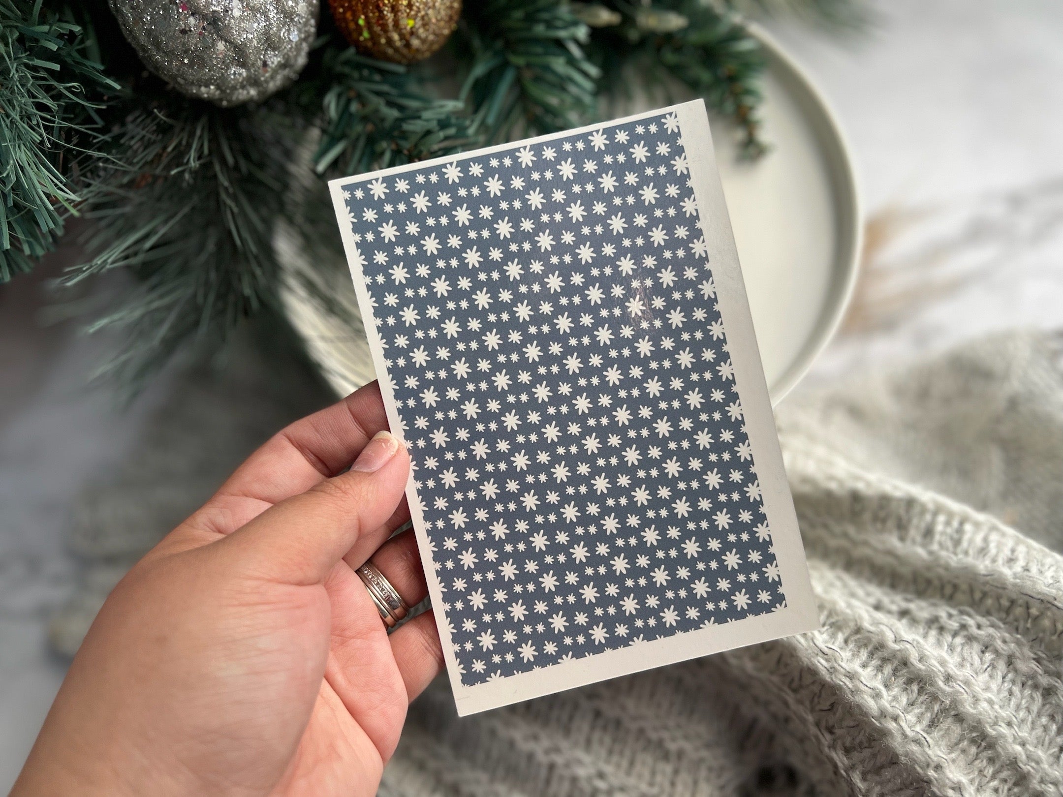 1 Sheet, Approx 13x90cm, Christmas Print Water Decal Image Transfer for Polymer Clay / Ceramics