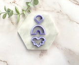 Arc, Fan and Floral Set Shaped Polymer Clay Cutter | Fondant Cutter | Cookie Cutter