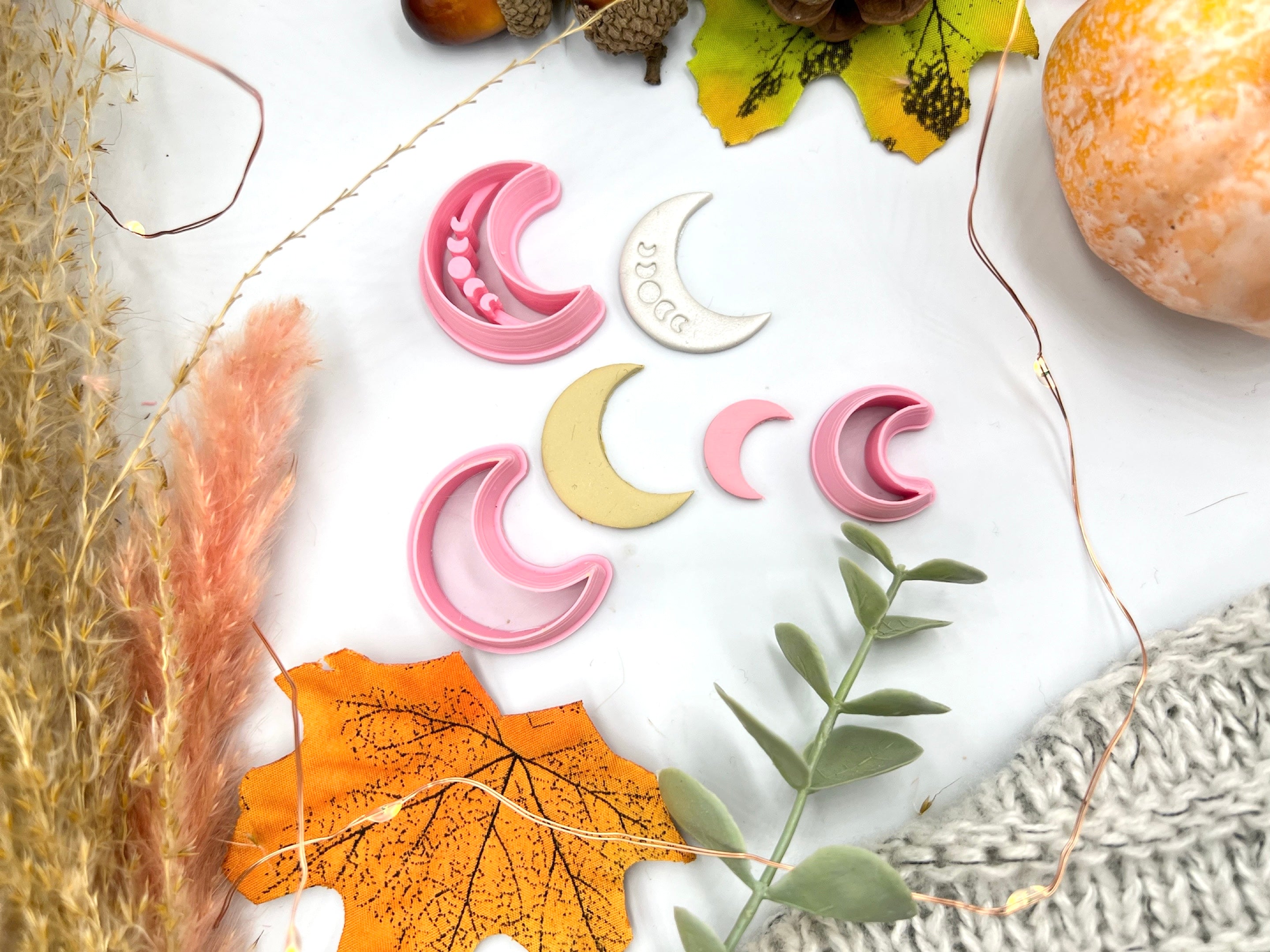 Crescent Moon Shape Mystical Boho Collection Polymer Clay Cutter • Fondant Cutter • Cookie Cutter