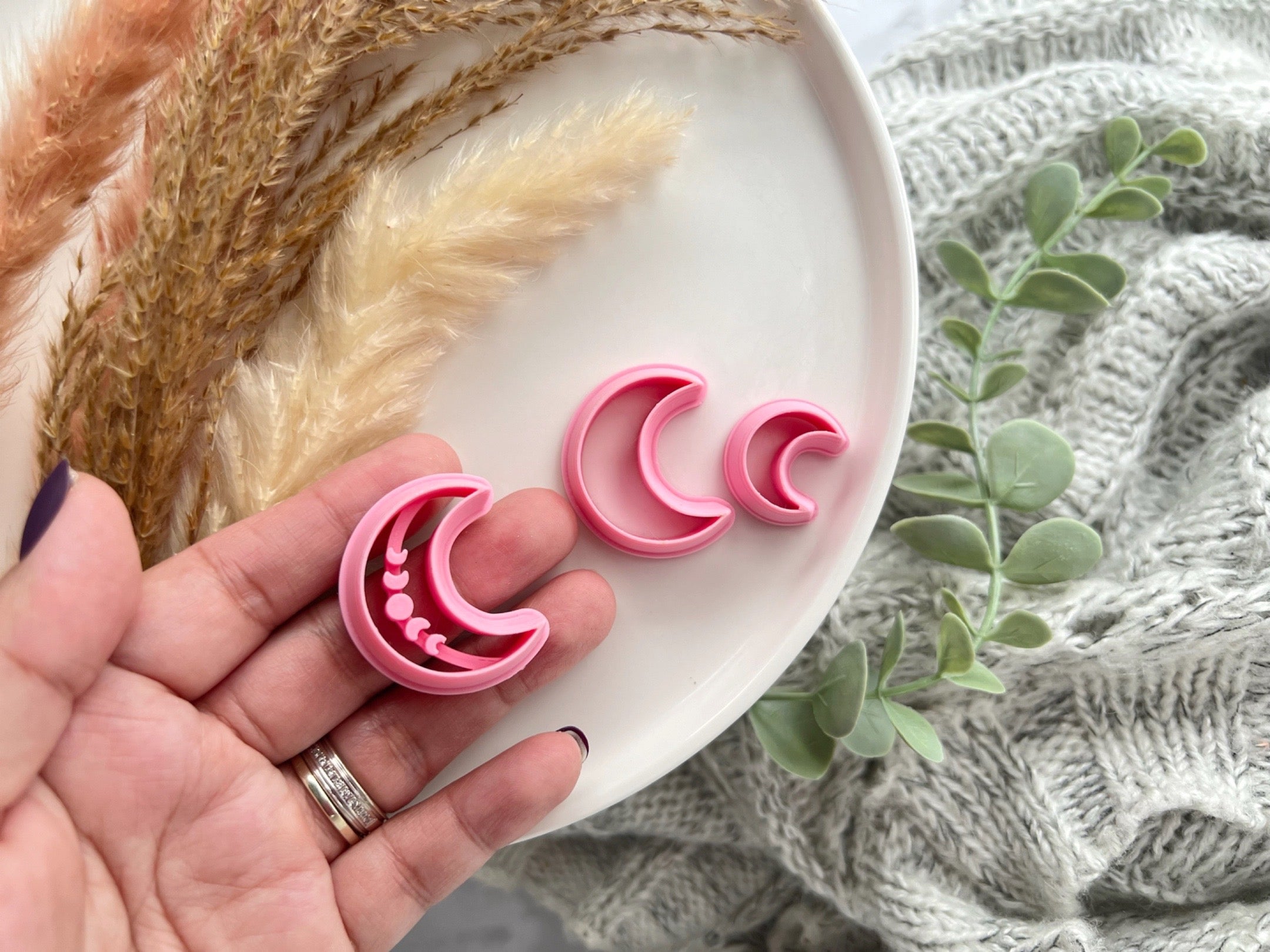 Crescent Moon Shape Mystical Boho Collection Polymer Clay Cutter • Fondant Cutter • Cookie Cutter