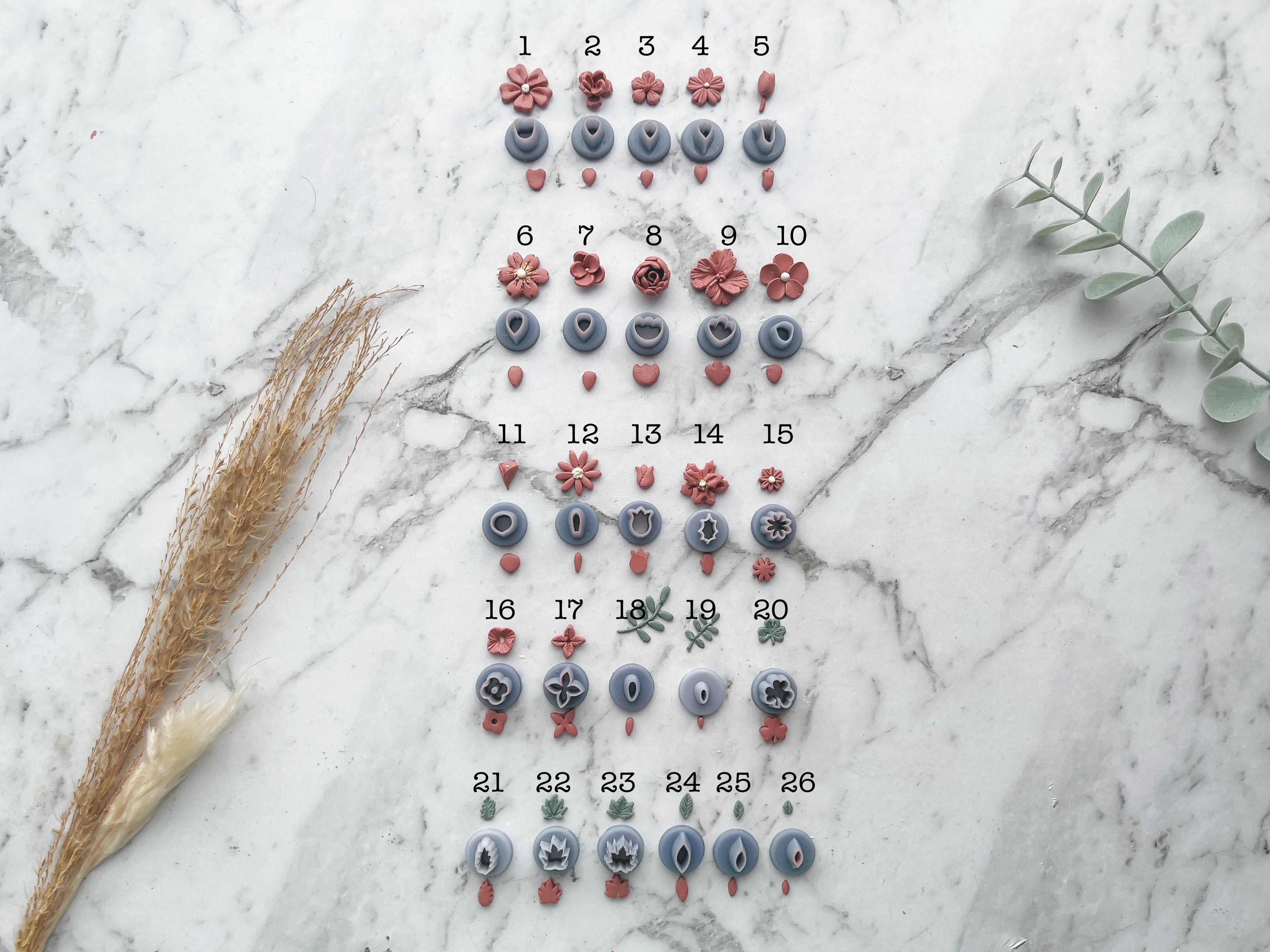 Floral / Floral Petals Micro / Mini Assorted Shaped Polymer Clay Cutter | Fondant Cutter | Cookie Cutter