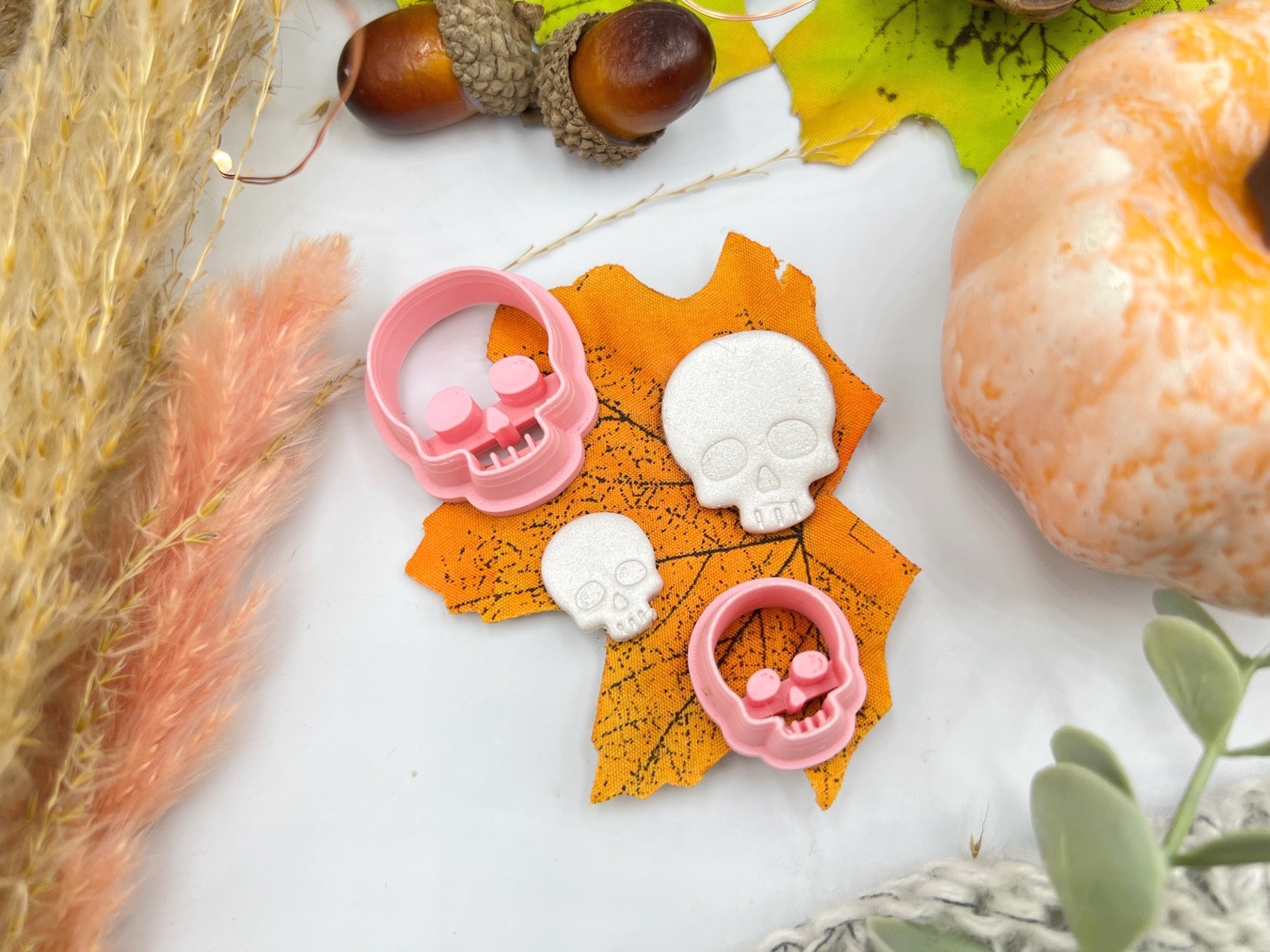 Skull Halloween Shapes Cutter Fall Collection Polymer Clay Cutter • Fondant Cutter • Cookie Cutter