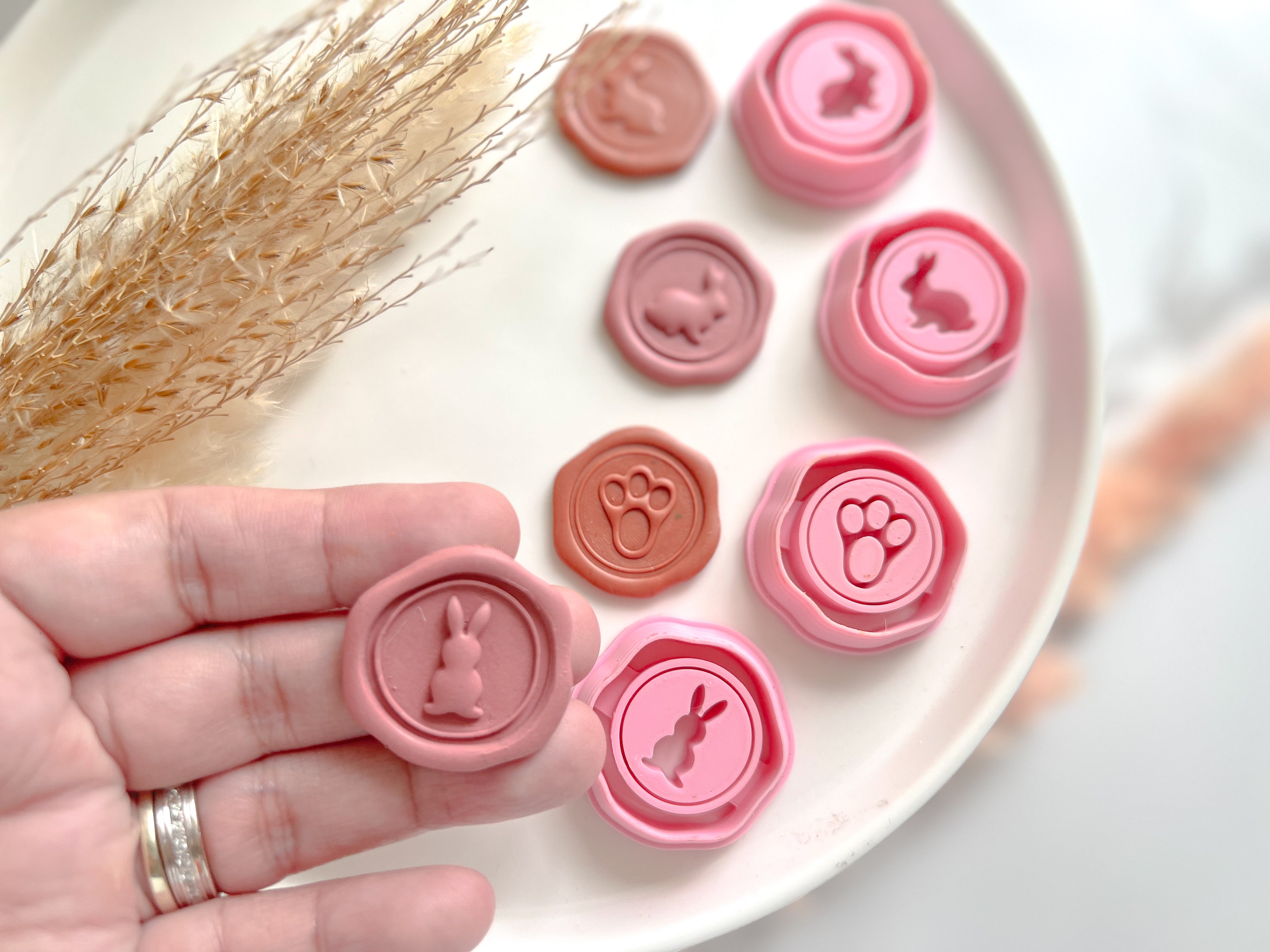Easter Wax Seal Shape Bunny Feet Collection Polymer Clay  Cutter • Fondant Cutter • Cookie Cutter