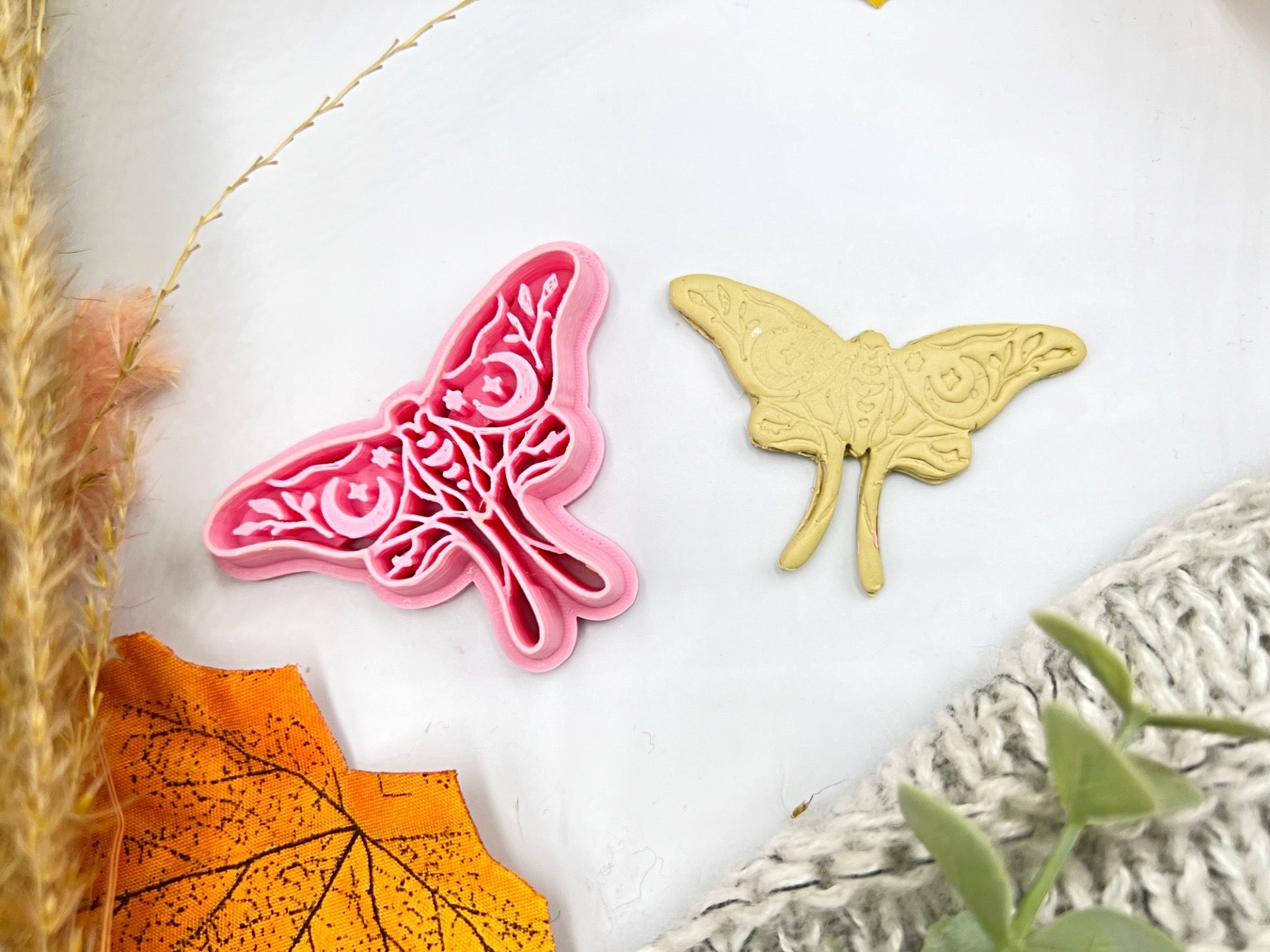 Moth Shape Mystical Boho Collection Polymer Clay Cutter • Fondant Cutter • Cookie Cutter