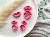 Summer Themed Cutters • Strawberry and Orange Shapes Polymer Clay Cutter • Fondant Cutter • Cookie Cutter • CS1003