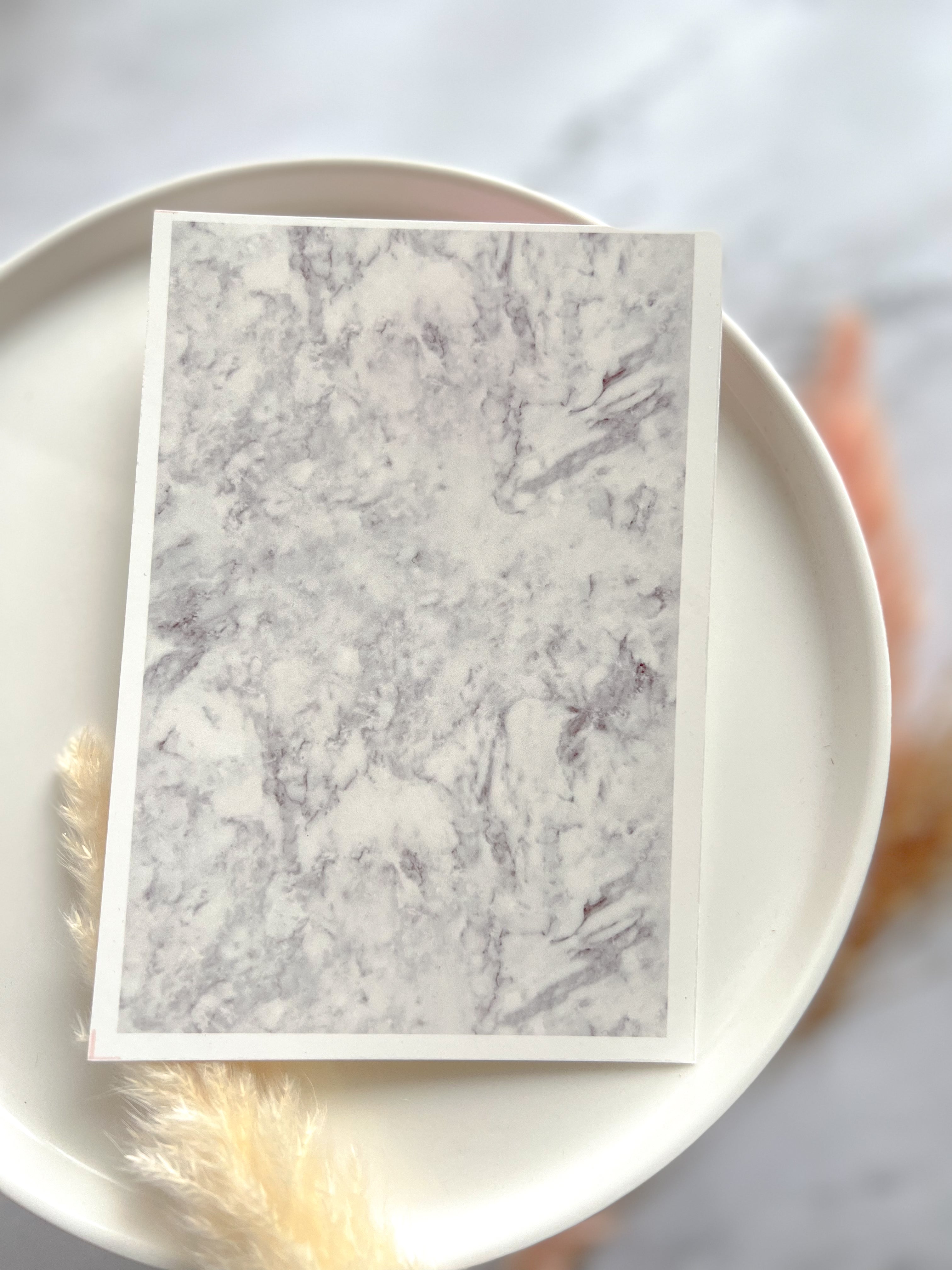 1 Sheet, Approx 13x90cm, Marble Print Water Decal Image Transfer for Polymer Clay / Ceramics