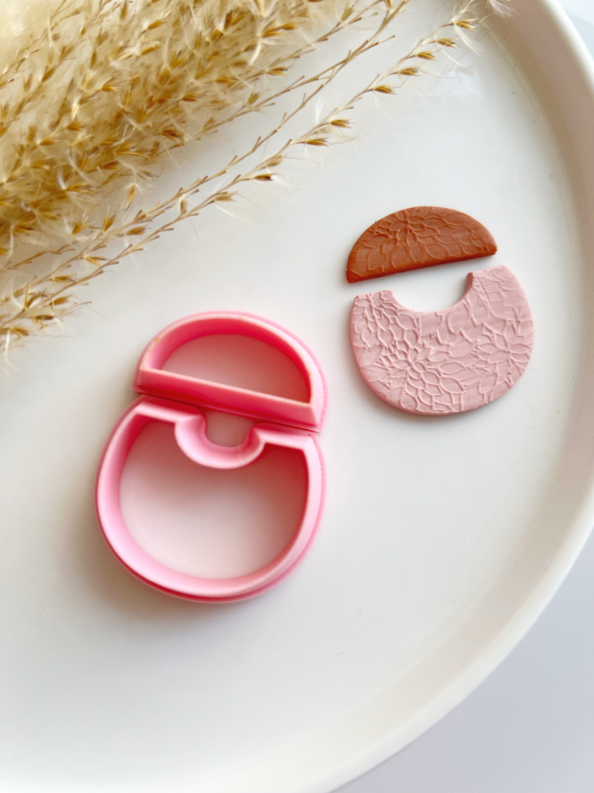 Curvy U Dome Shape with Heart Donut Shaped Polymer Clay  Cutter • Fondant Cutter • Cookie Cutter