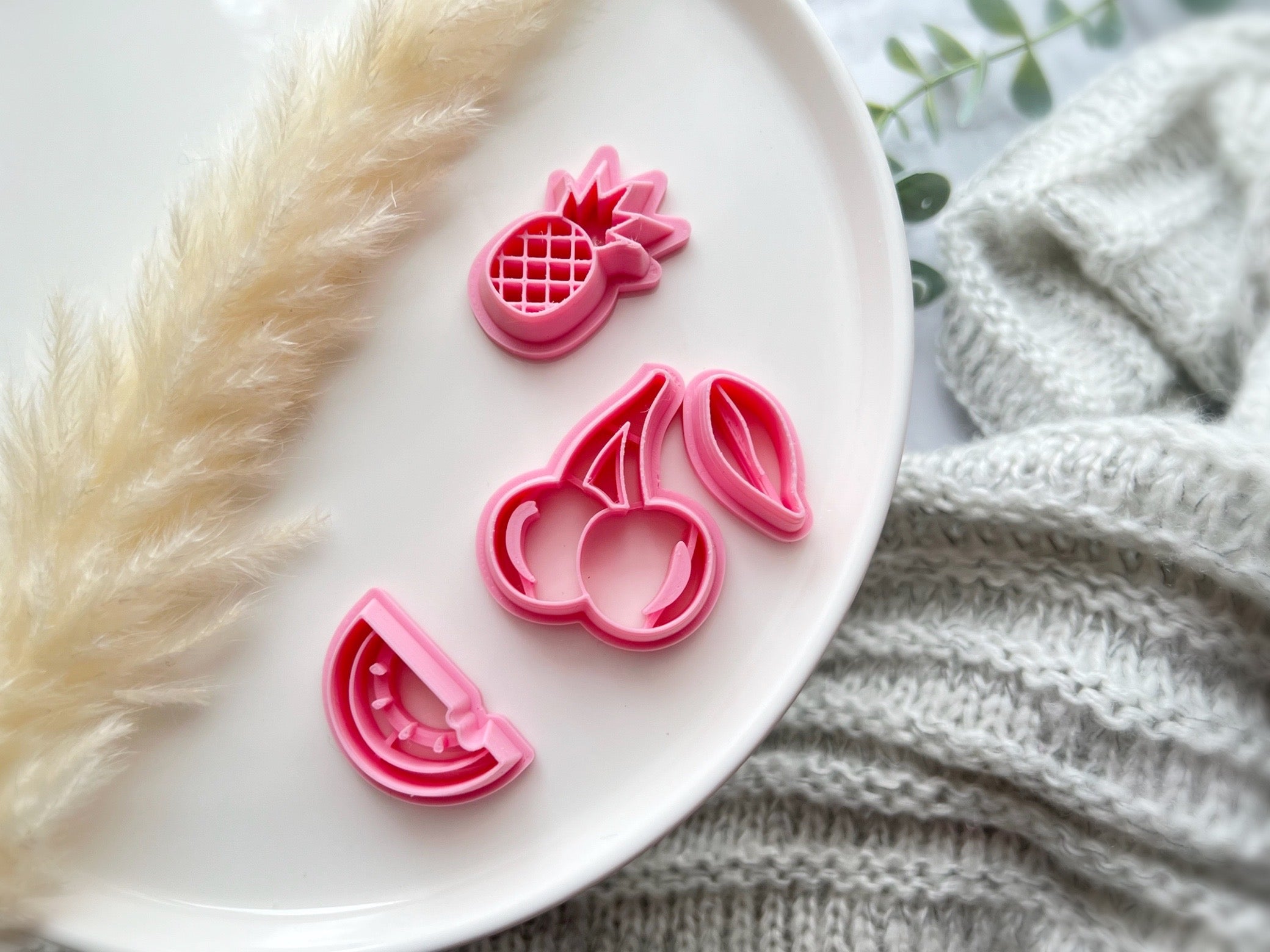 Summer Themed Cutters • Fruit Shapes Polymer Clay Cutter • Fondant Cutter • Cookie Cutter • CS1006