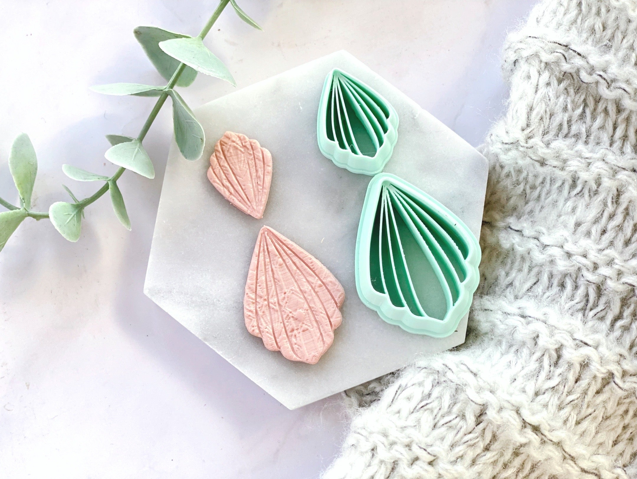 Seashell long Polymer Clay  Cutter | Fondant Cutter | Cookie Cutter