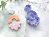 Arc, Fan and Floral Set Shaped Polymer Clay Cutter | Fondant Cutter | Cookie Cutter