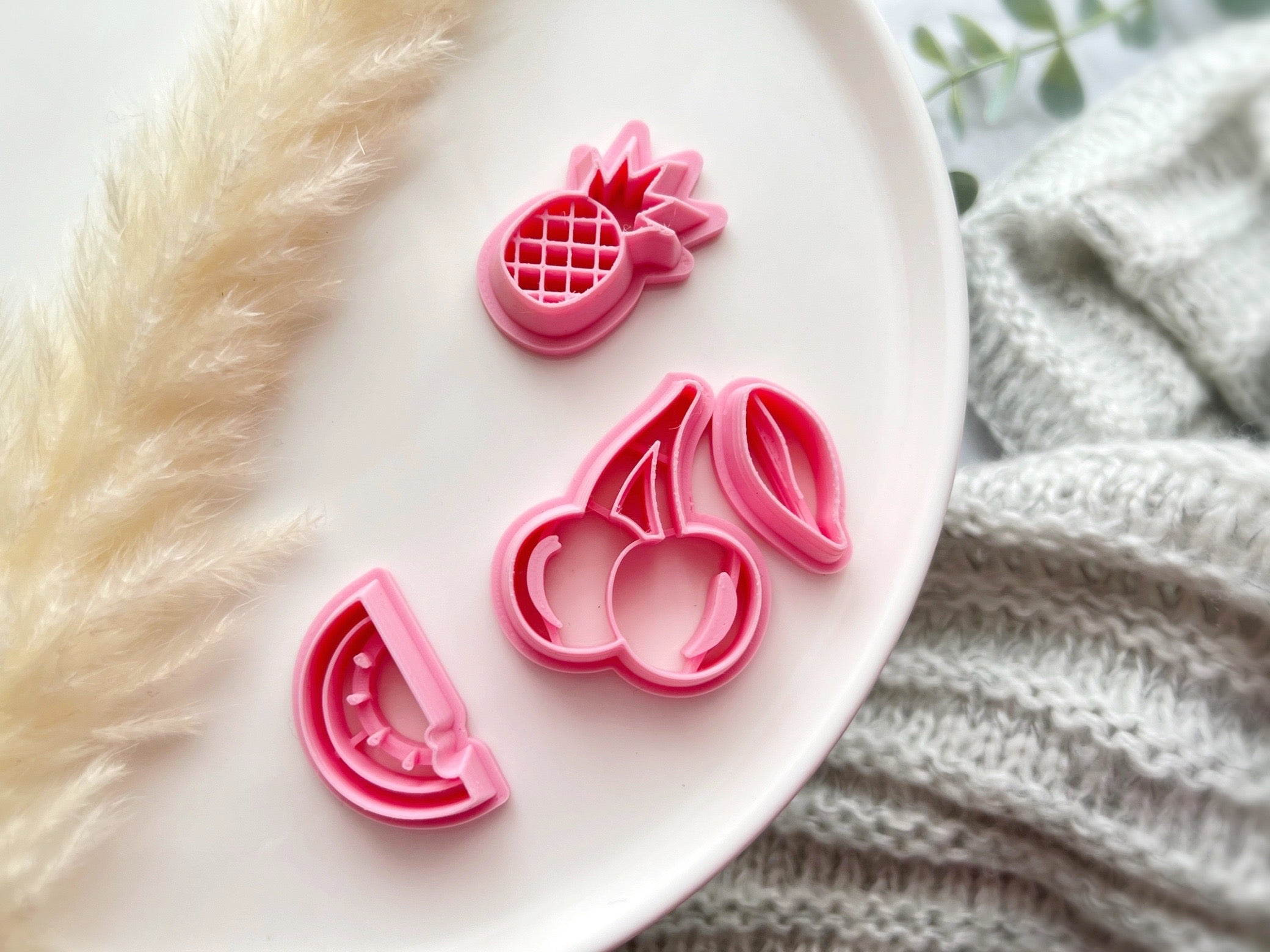 Summer Themed Cutters • Fruit Shapes Polymer Clay Cutter • Fondant Cutter • Cookie Cutter • CS1006