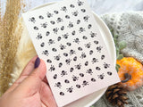 1 Sheet, Approx 14x90cm, Skull Halloween Themed Water Decal Image Transfer for Polymer Clay / Ceramics