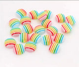 10pcs, 12mm Cabochons, in stripes print