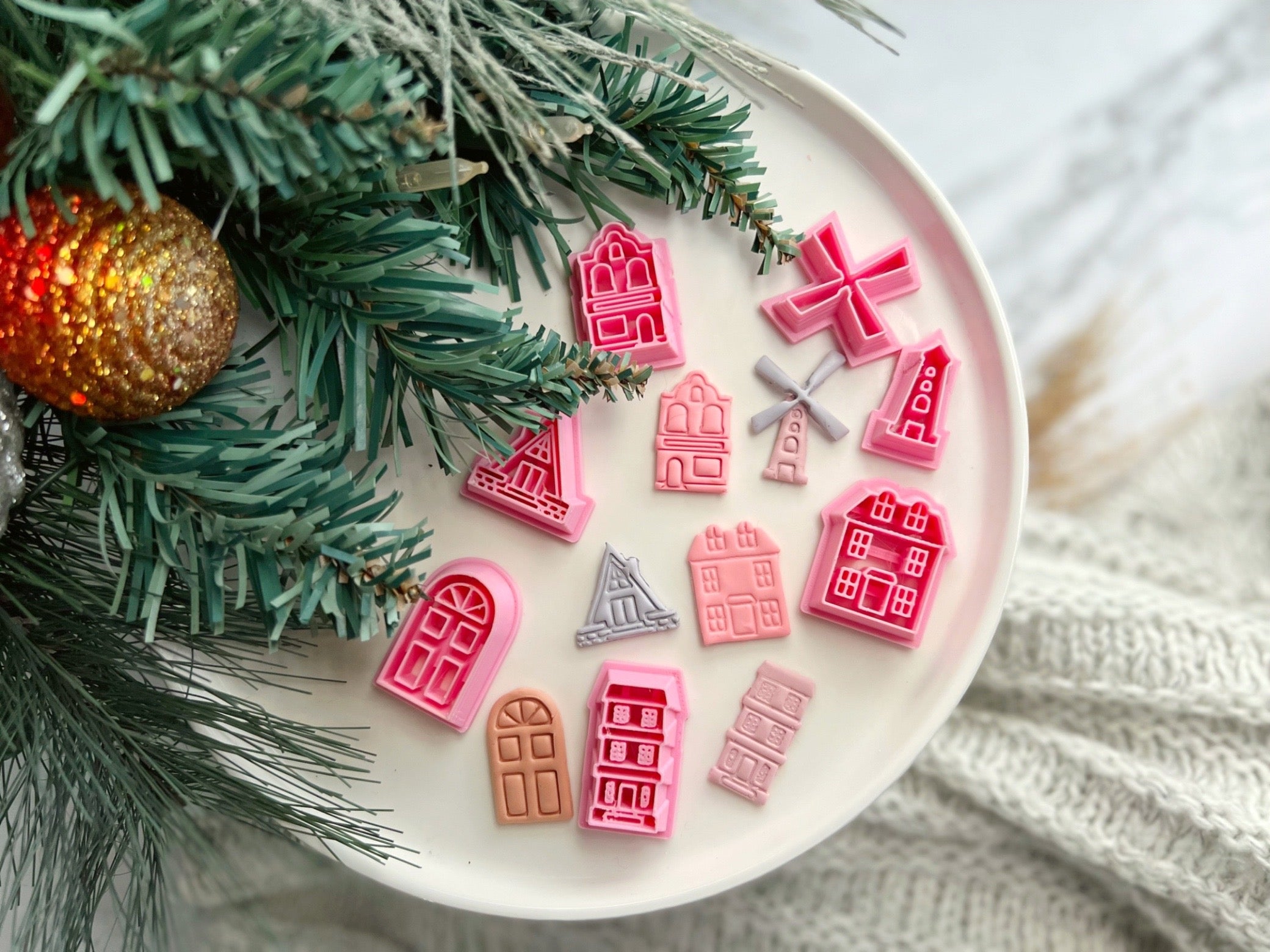 Christmas Shape Collection Christmas Village |Polymer Clay Cutter • Fondant Cutter • Cookie Cutter