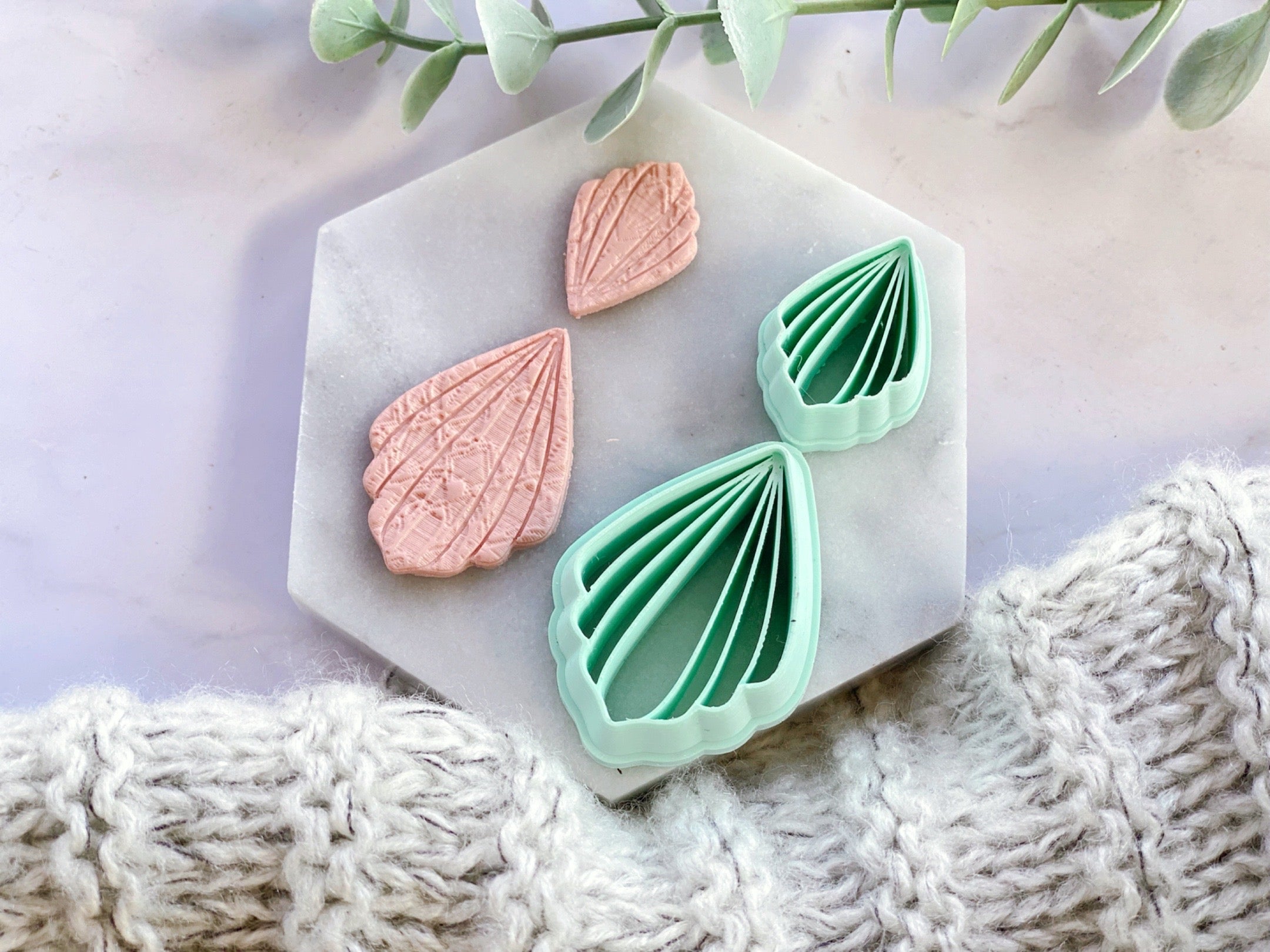 Seashell long Polymer Clay  Cutter | Fondant Cutter | Cookie Cutter