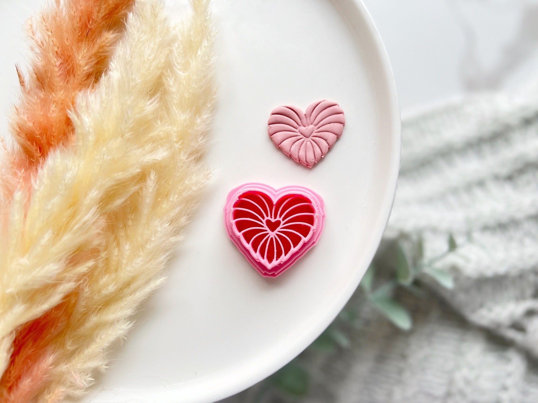 Heart Pillow Shape Collection Polymer Clay  Cutter • Fondant Cutter • Cookie Cutter