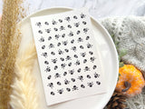 1 Sheet, Approx 14x90cm, Skull Halloween Themed Water Decal Image Transfer for Polymer Clay / Ceramics
