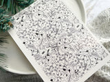 1 Sheet, Approx 13x90cm, Christmas Print Water Decal Image Transfer for Polymer Clay / Ceramics
