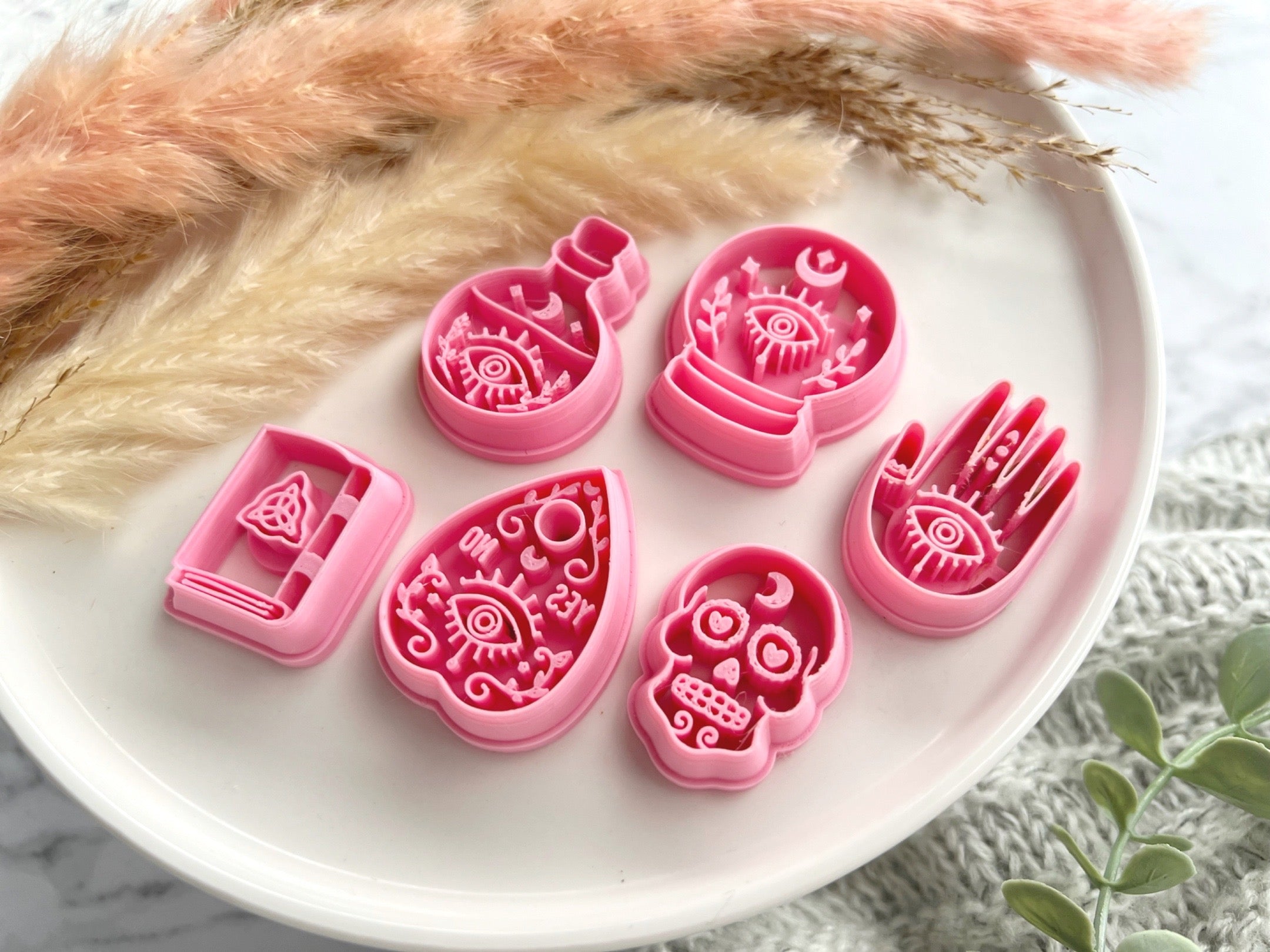 Spell book Ouija Crystal Ball Potion Skull Shape Mystical Boho Collection Polymer Clay Cutter • Fondant Cutter • Cookie Cutter