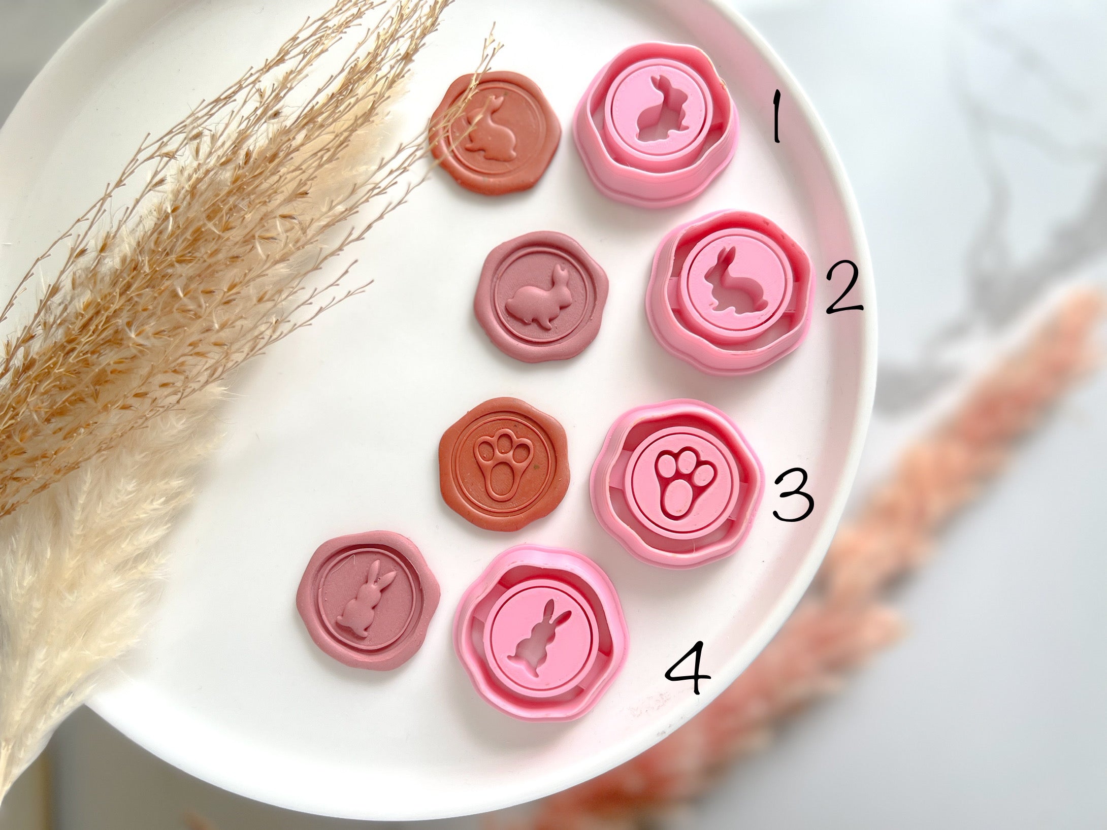 Easter Wax Seal Shape Bunny Feet Collection Polymer Clay  Cutter • Fondant Cutter • Cookie Cutter
