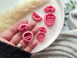 Summer Themed Cutters • Strawberry and Orange Shapes Polymer Clay Cutter • Fondant Cutter • Cookie Cutter • CS1003