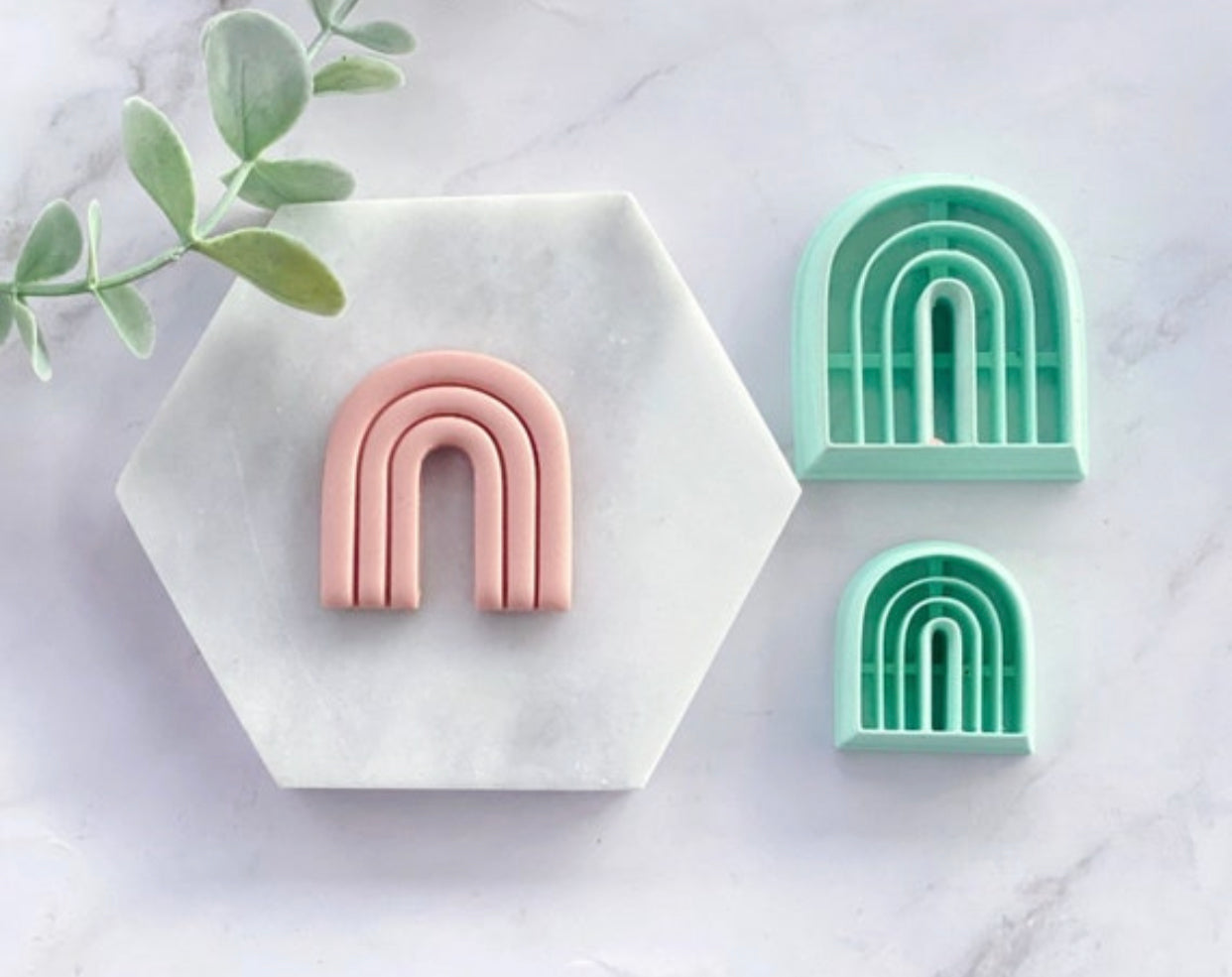 3 Layer Stamped Shaped Polymer Clay  Cutter | Fondant Cutter | Cookie Cutter