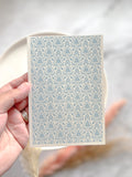 1 Sheet, Approx 13x90cm, Floral Print Water Decal Image Transfer for Polymer Clay / Ceramics