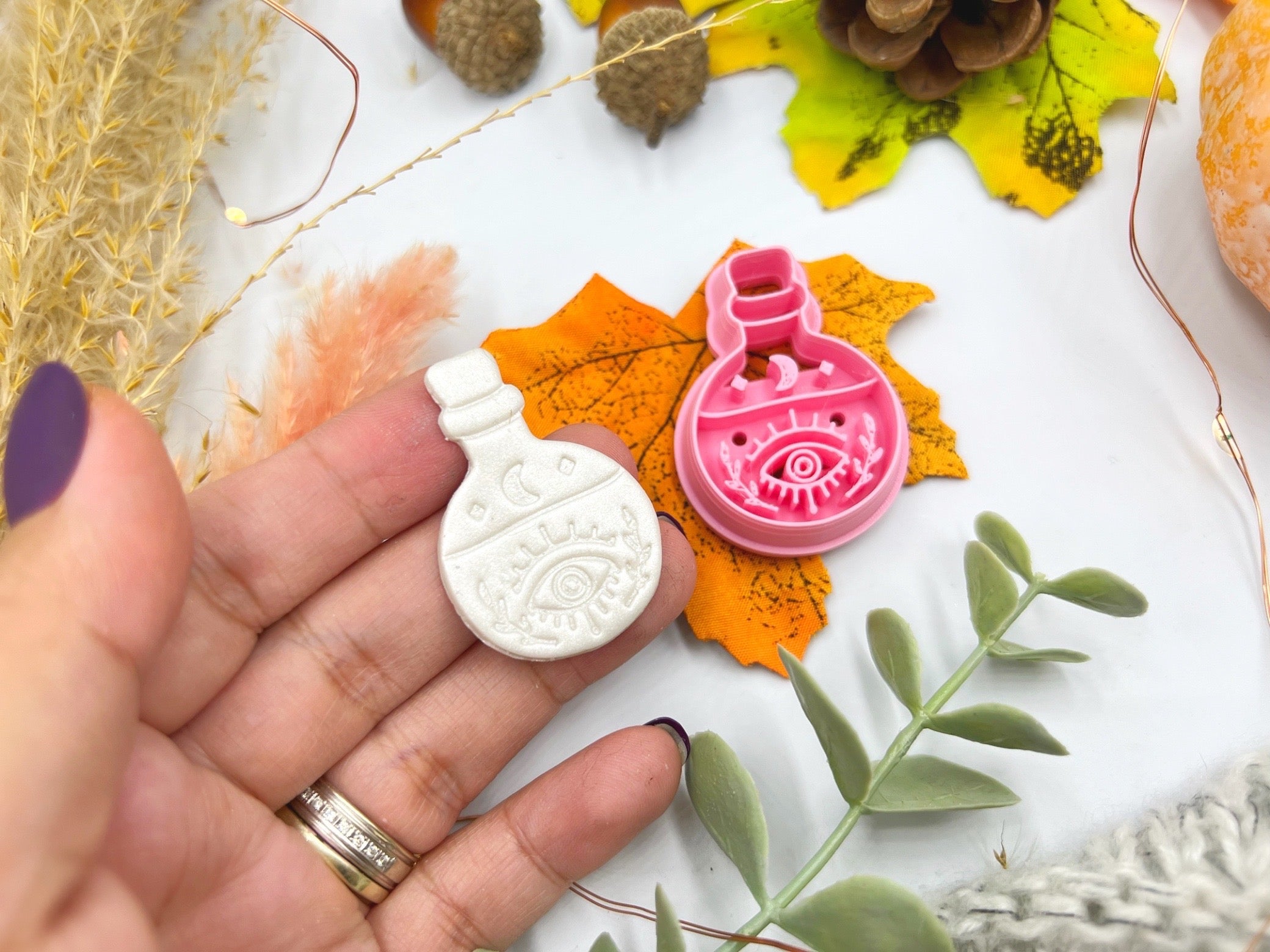 Spell book Ouija Crystal Ball Potion Skull Shape Mystical Boho Collection Polymer Clay Cutter • Fondant Cutter • Cookie Cutter