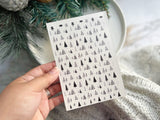 1 Sheet, Approx 13x90cm, Christmas Print Water Decal Image Transfer for Polymer Clay / Ceramics