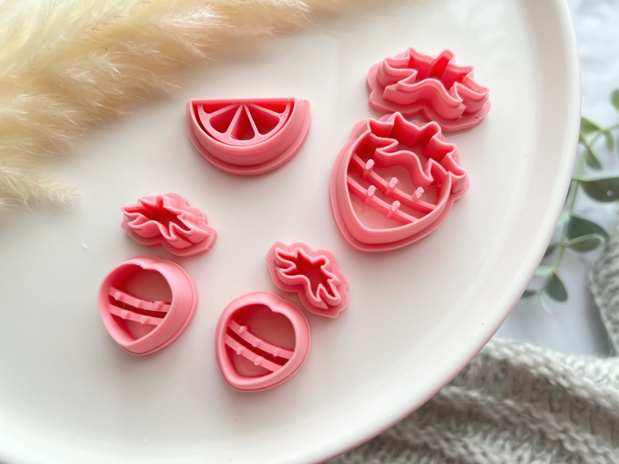 Summer Themed Cutters • Strawberry and Orange Shapes Polymer Clay Cutter • Fondant Cutter • Cookie Cutter • CS1003