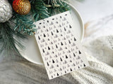 1 Sheet, Approx 13x90cm, Christmas Print Water Decal Image Transfer for Polymer Clay / Ceramics